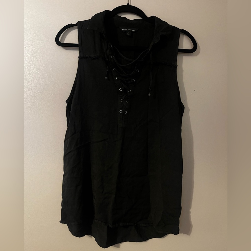 Lace-Up Tank Top